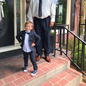 J crew boys navy suit